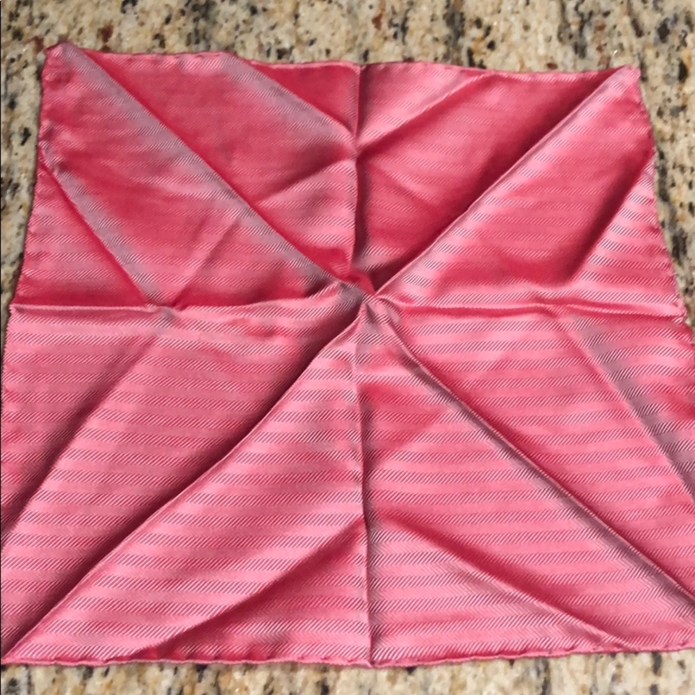 100% silk pocket square red